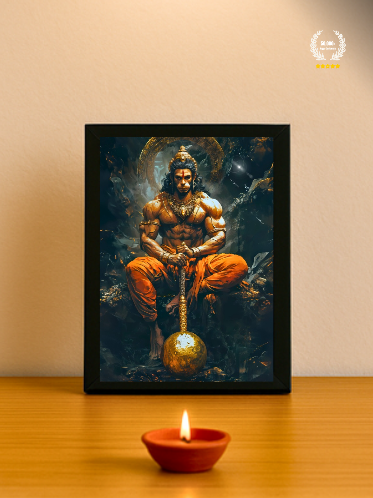 Lord Hanuman Wall Frame – Bajrang Bali | Bharatvarsh Arts