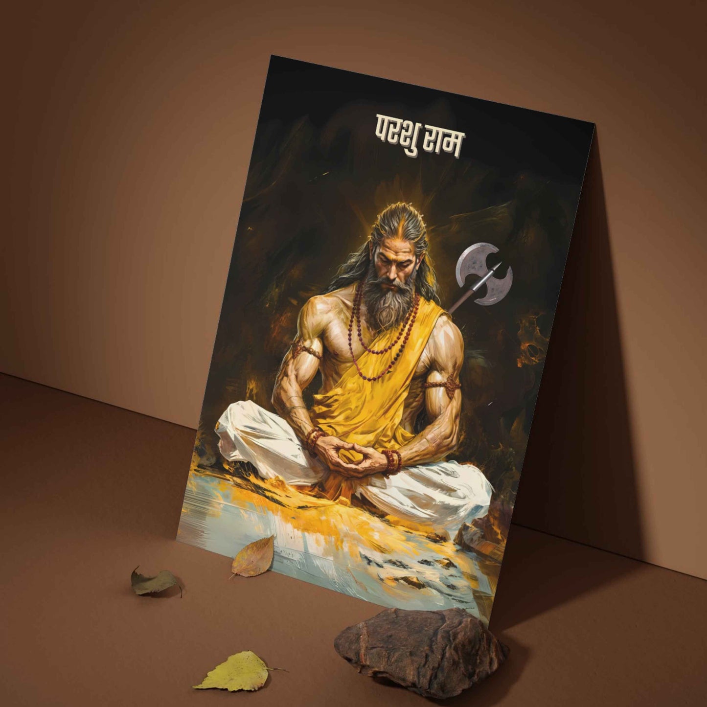 The Parshuram Meditation Poster | 8K | Premium Glossy - Bharatvarsh Arts--Wall Poster Sets - Buy Indian Spiritual, Mythology, Gods, Warrior Wall Art - For Living Room, Decor