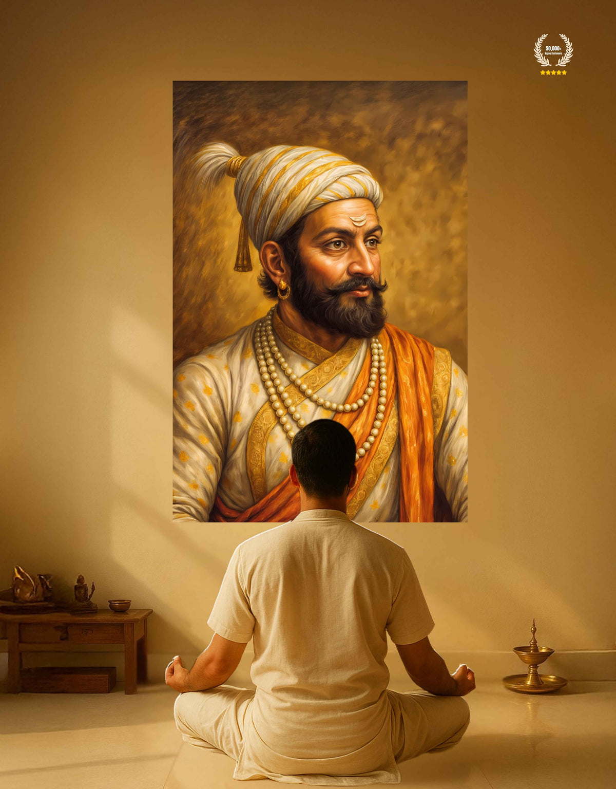 Chhatrapati Shivaji Maharaj Large Wall Poster | Bharatvarsh Arts