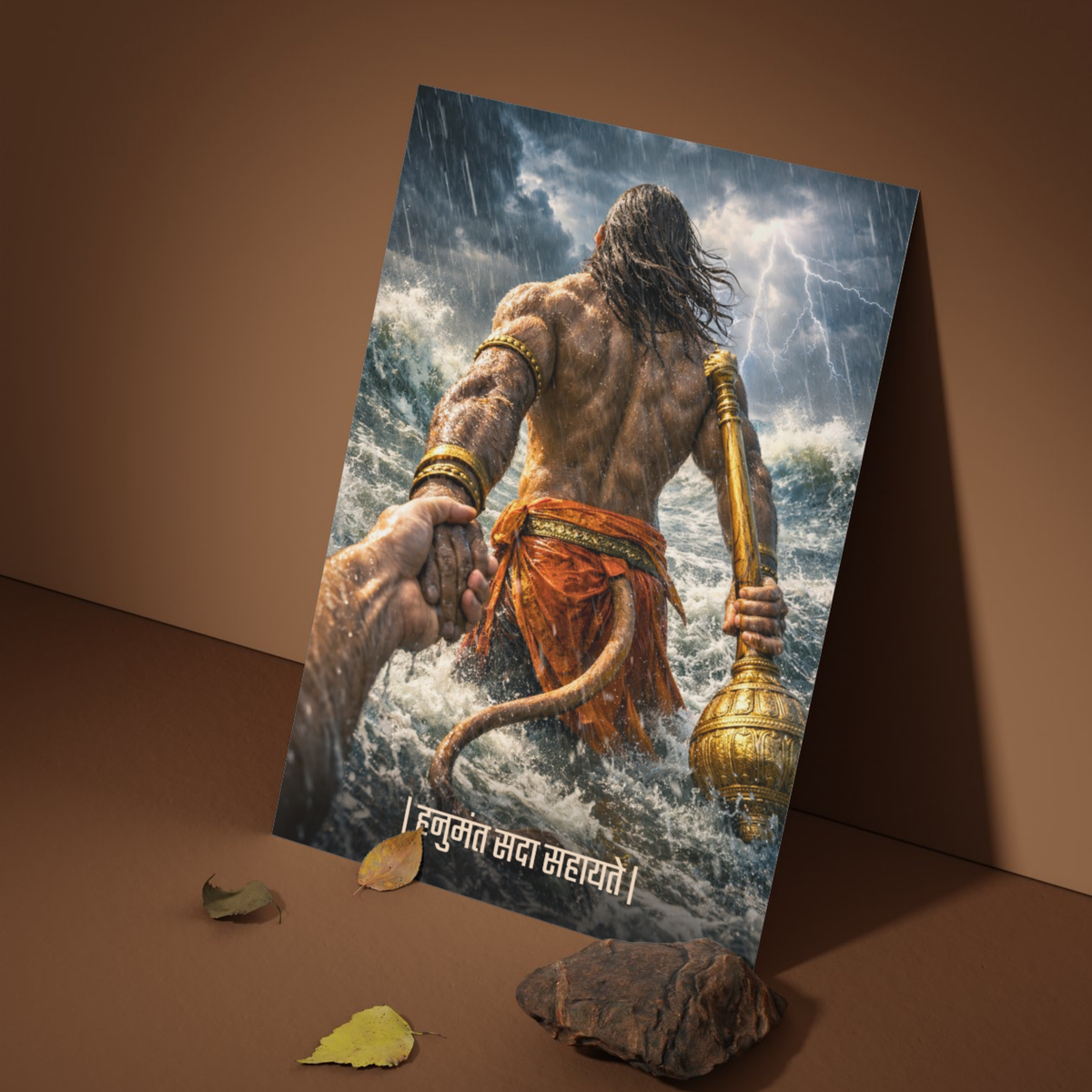Lord Hanuman Wall Poster – ‘हनुमंत सदा सहायते’ | Bharatvarsh Arts