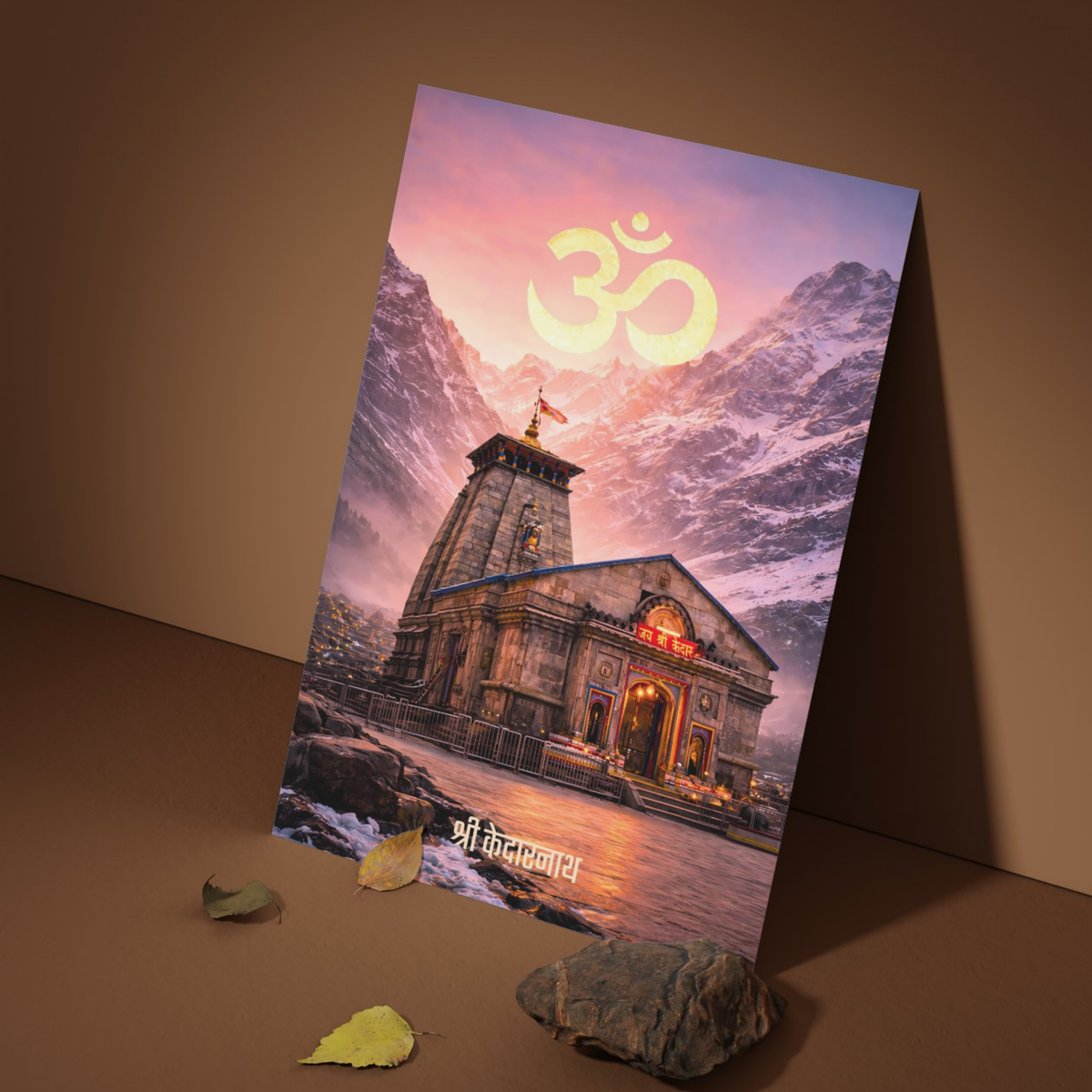 Kedarnath Temple Wall Poster – ‘श्री केदारनाथ’, Shiv | Bharatvarsh Arts