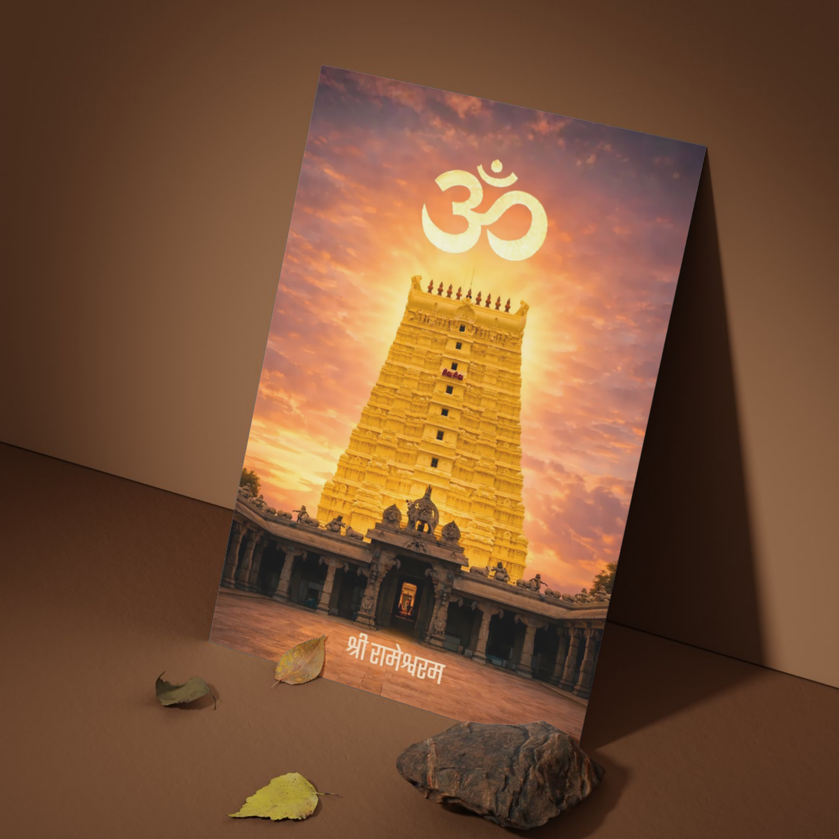 Rameshwaram Temple Wall Poster – ‘श्री रामेश्वरम’, Shiv | Bharatvarsh Arts