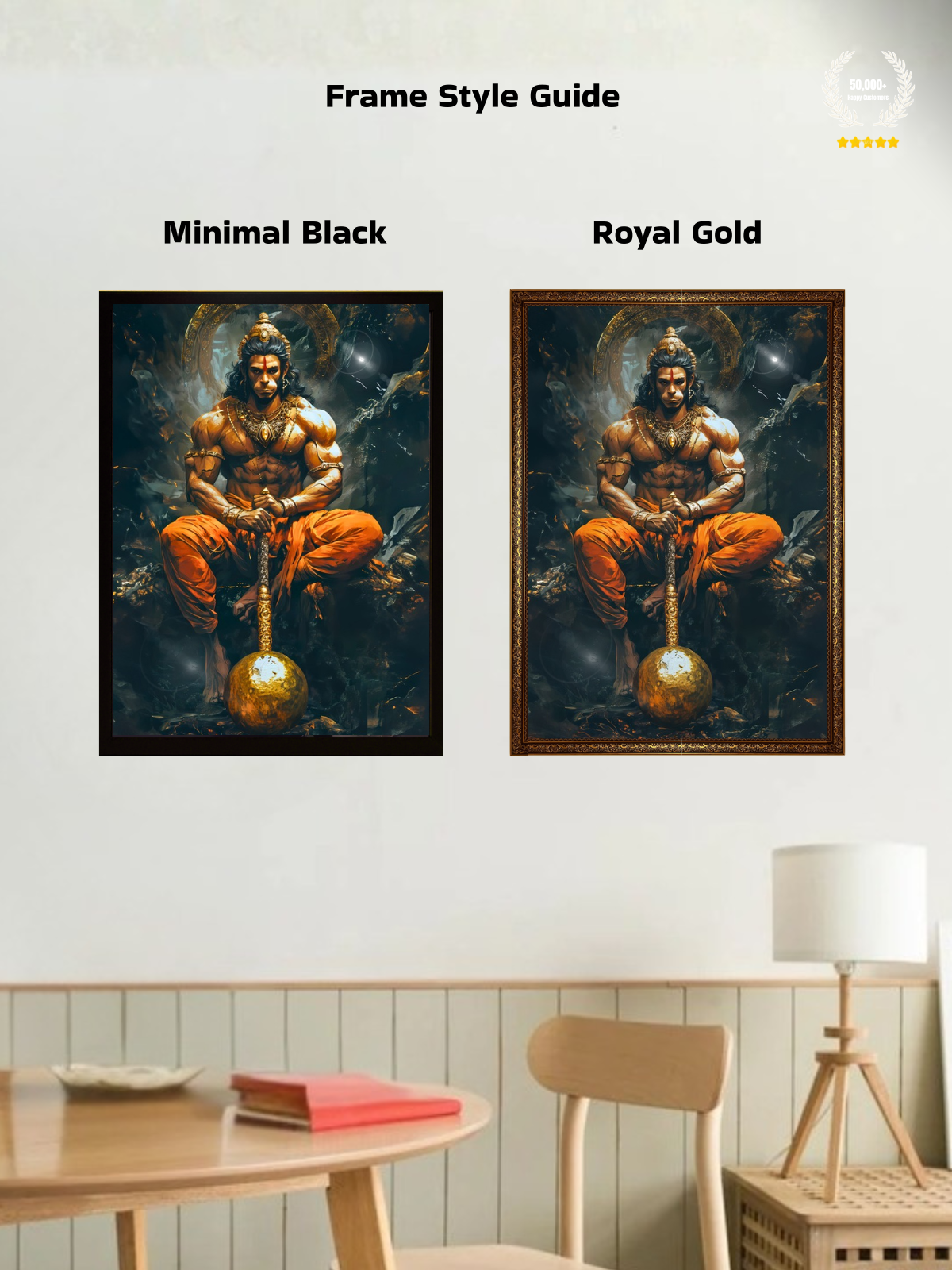 Lord Hanuman Wall Frame – Bajrang Bali, view 2 | Bharatvarsh Arts