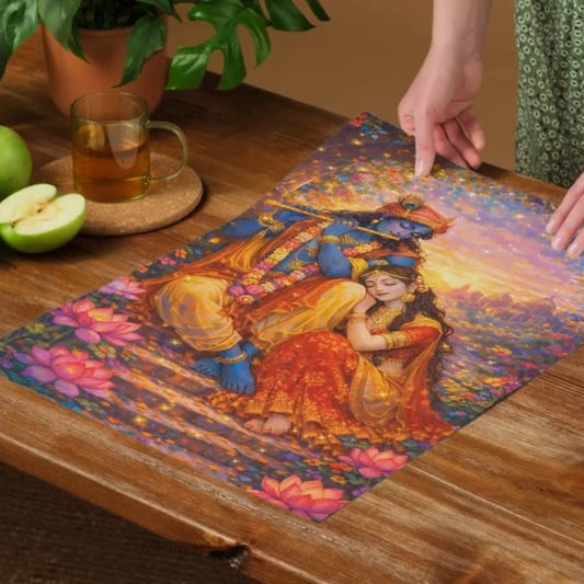 The Radha Krishna Peaceful Poster | 8K | Premium Glossy