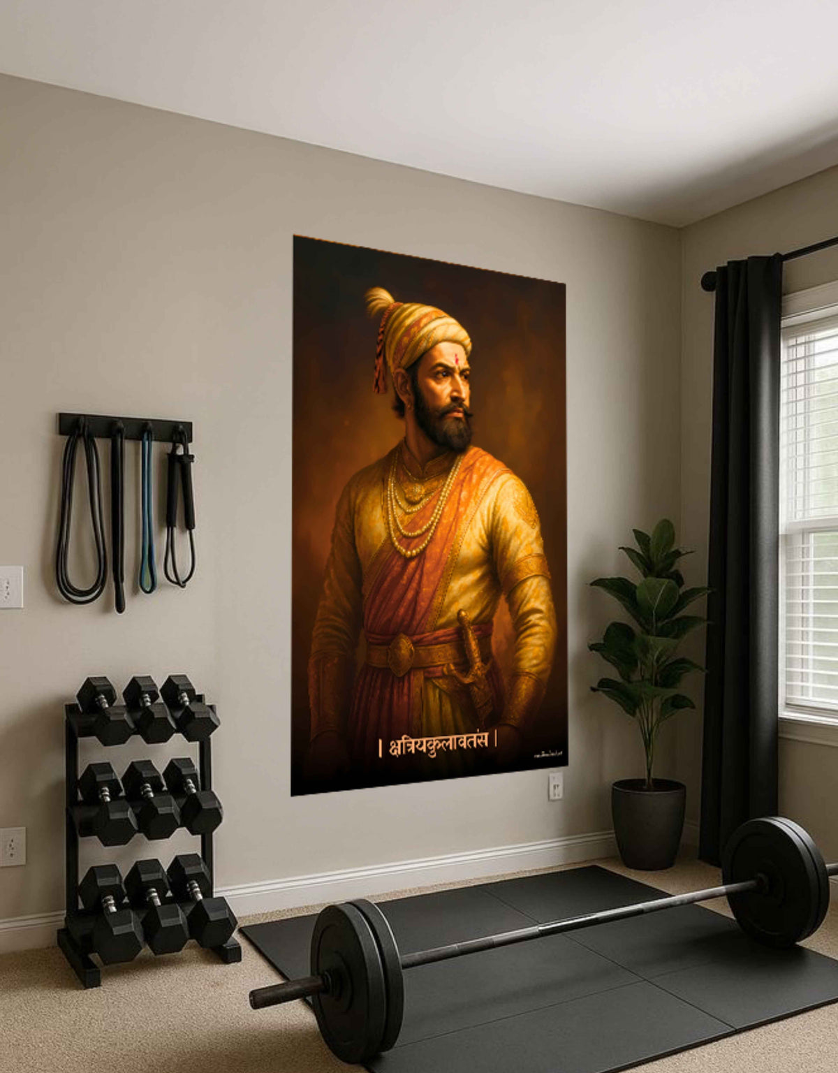 Chhatrapati Shivaji Maharaj Large Wall Poster – ‘क्षत्रियकुलावतंस’, view 2 | Bharatvarsh Arts