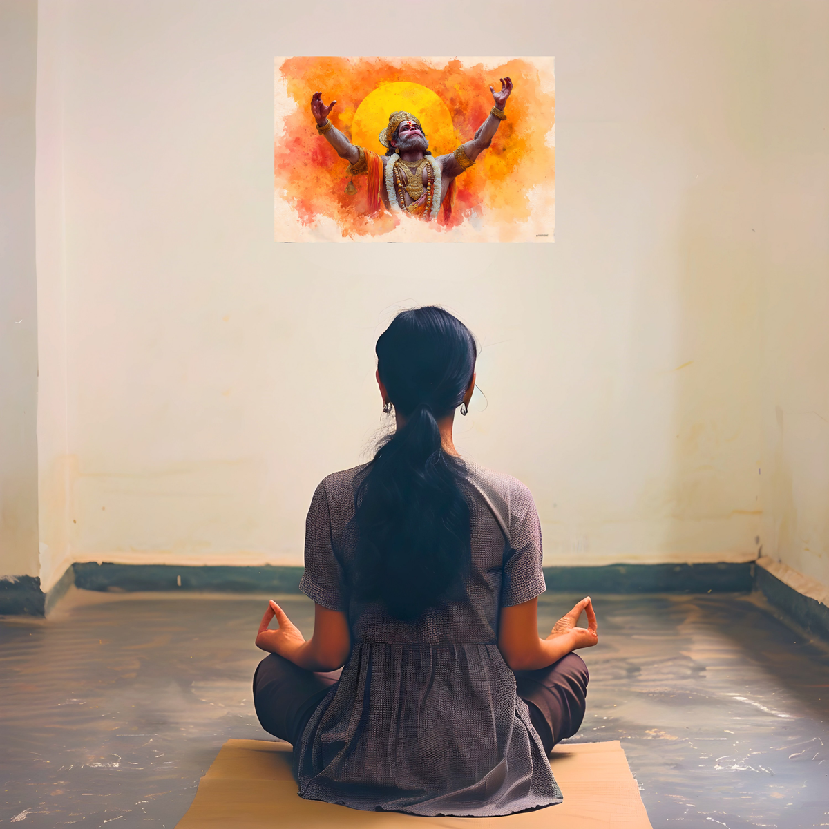 Lord Hanuman Wall Poster – Dada Landscape, view 2 | Bharatvarsh Arts