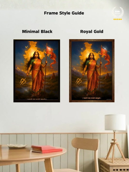 The 'नमस्ते सदा वत्सले मातृभूमे' Bharat Mata Wall Frame | Premium Quality