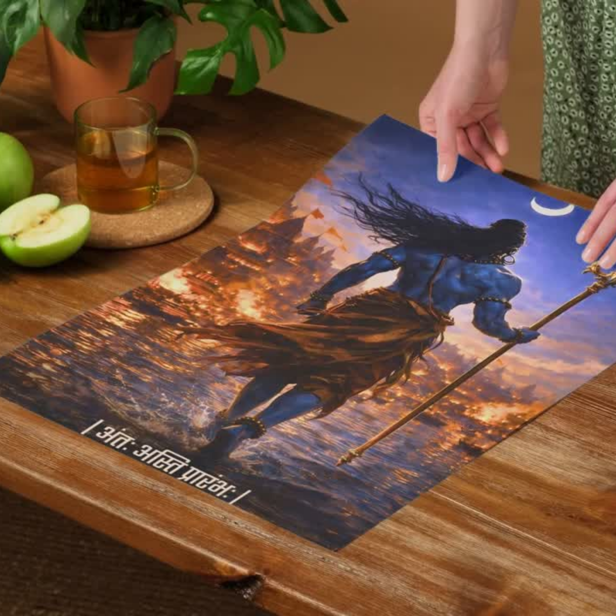 Lord Shiva Wall Poster – ‘अंतः अस्ति प्रारंभः’, Kashi, view 2 | Bharatvarsh Arts