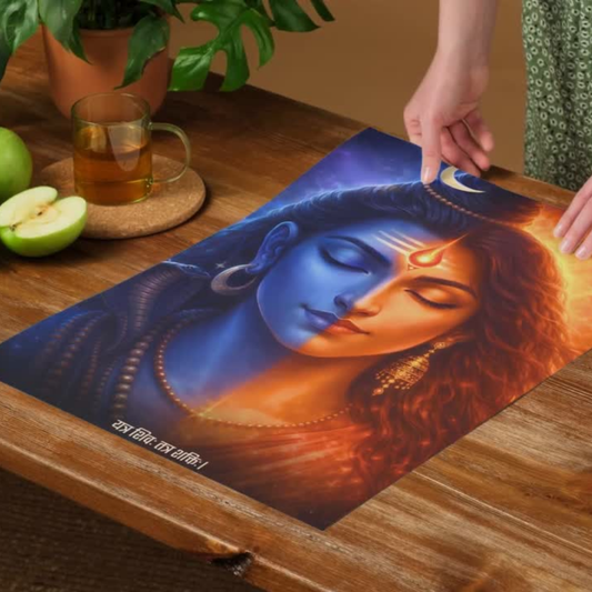 The 'यत्र शिवः तत्र शक्तिः। Shiv Shakti Poster | 8K | Premium Glossy