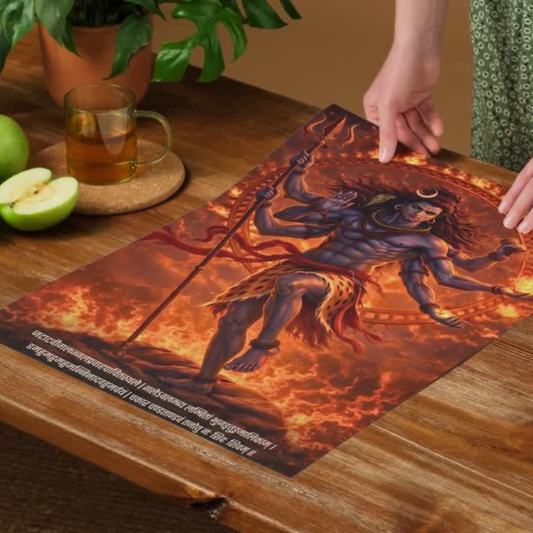 The 'चकार चण्डताण्डवं' Lord Shiva Fierce Poster | 8K | Premium Glossy