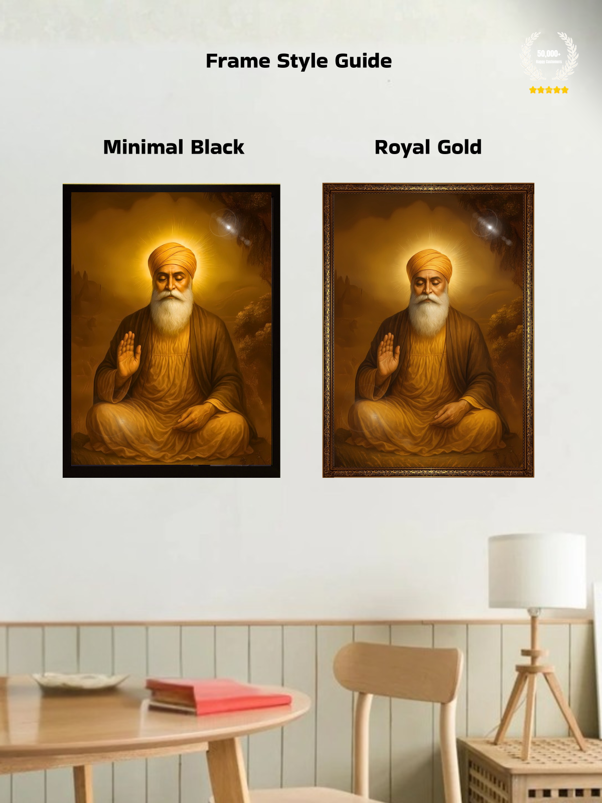 Guru Nanak Ji Wall Frame – view 2 | Bharatvarsh Arts