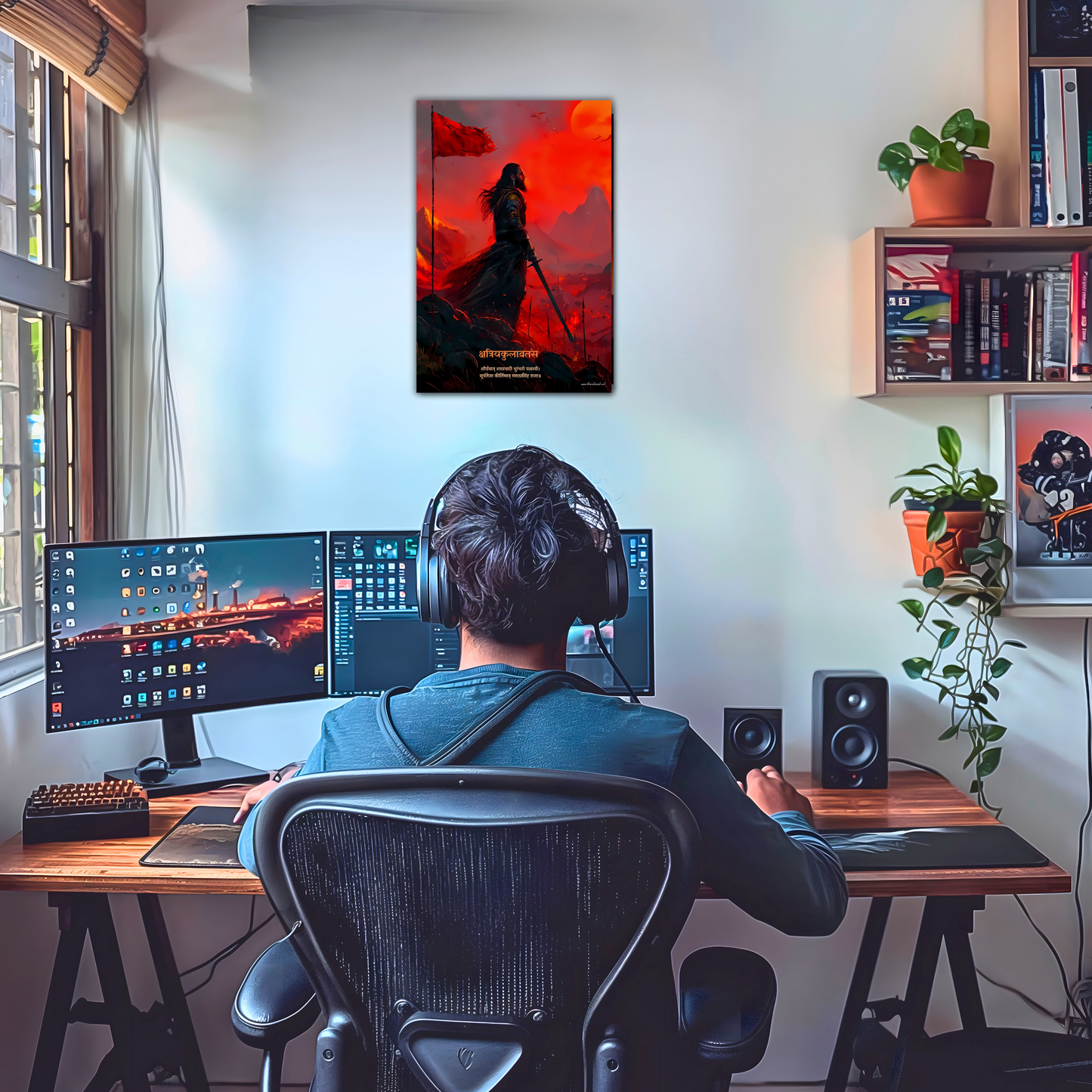 The 'क्षत्रियकुलावतंस' Chatrapati Shivaji Maharaj Poster | 8K | Premium Glossy - Bharatvarsh Arts--Wall Poster Sets - Buy Indian Spiritual, Mythology, Gods, Warrior Wall Art - For Living Room, Decor