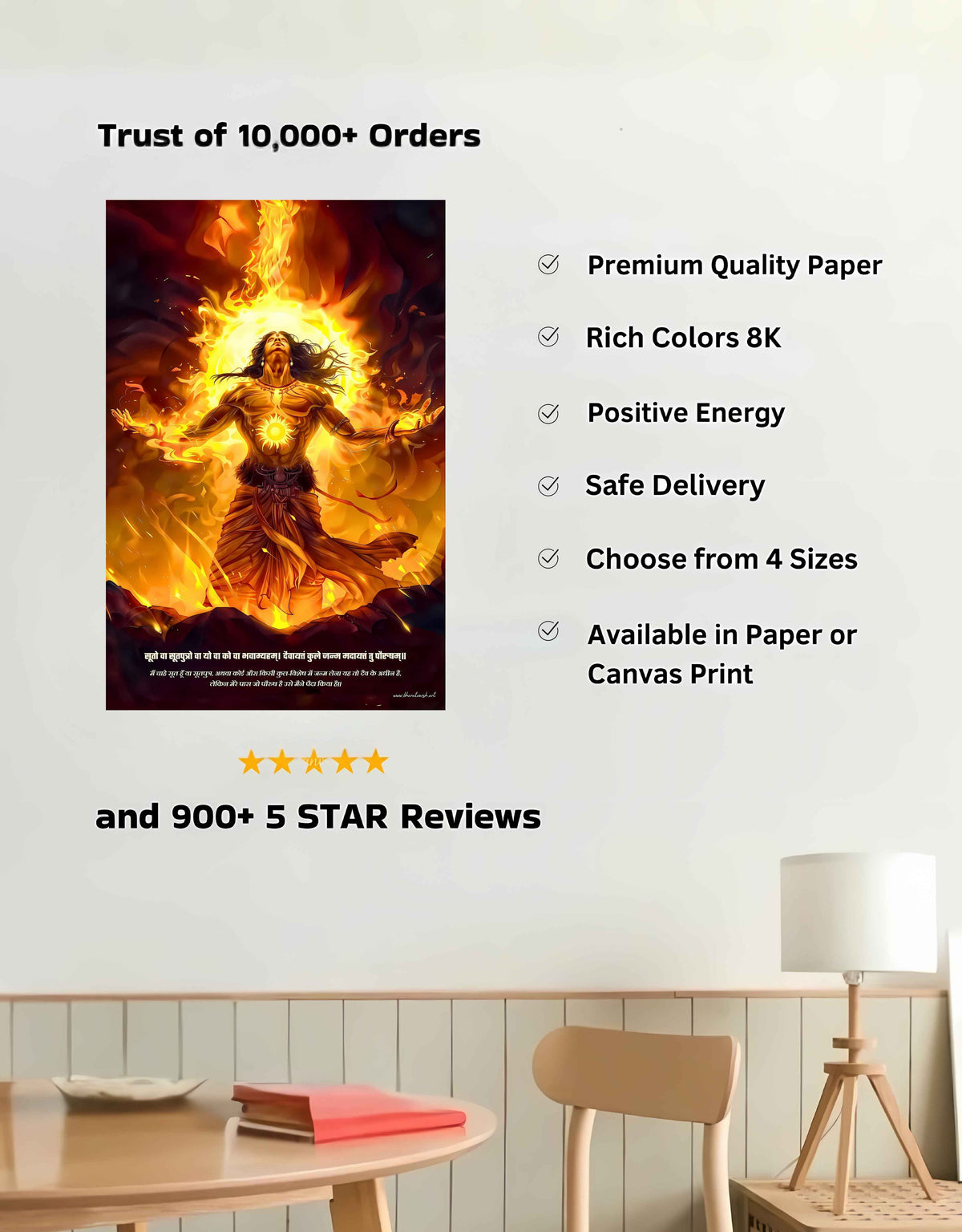 The "सूर्यपुत्र" Suryaputra Karna Large Poster | 8K | Premium Glossy