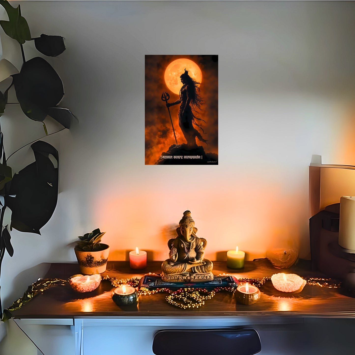 The "महाकालः कालरुद्रः" Shiva Poster | 8K | Premium Glossy - Bharatvarsh Arts--Wall Poster Sets - Buy Indian Spiritual, Mythology, Gods, Warrior Wall Art - For Living Room, Decor
