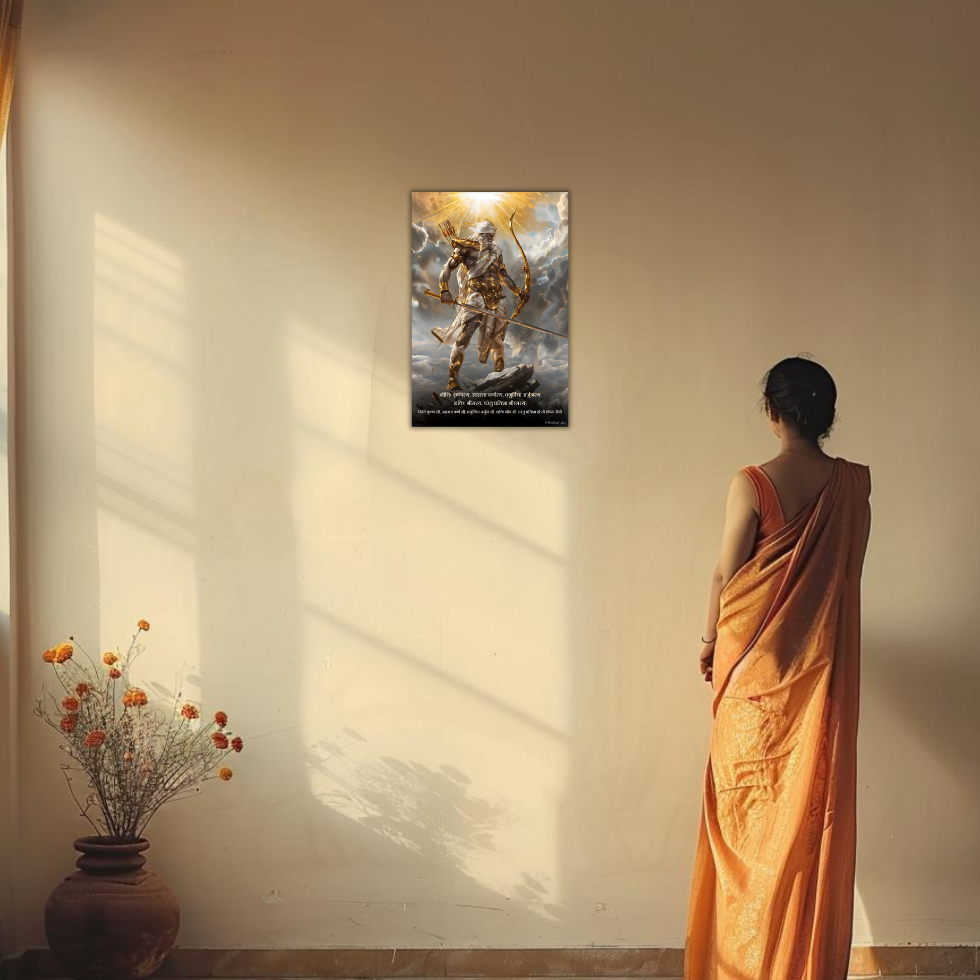 The Bhishma Pitamah 'प्रतिज्ञा भीष्मस्य' Poster | 8K | Premium Glossy - Bharatvarsh Arts--Wall Poster Sets - Buy Indian Spiritual, Mythology, Gods, Warrior Wall Art - For Living Room, Decor