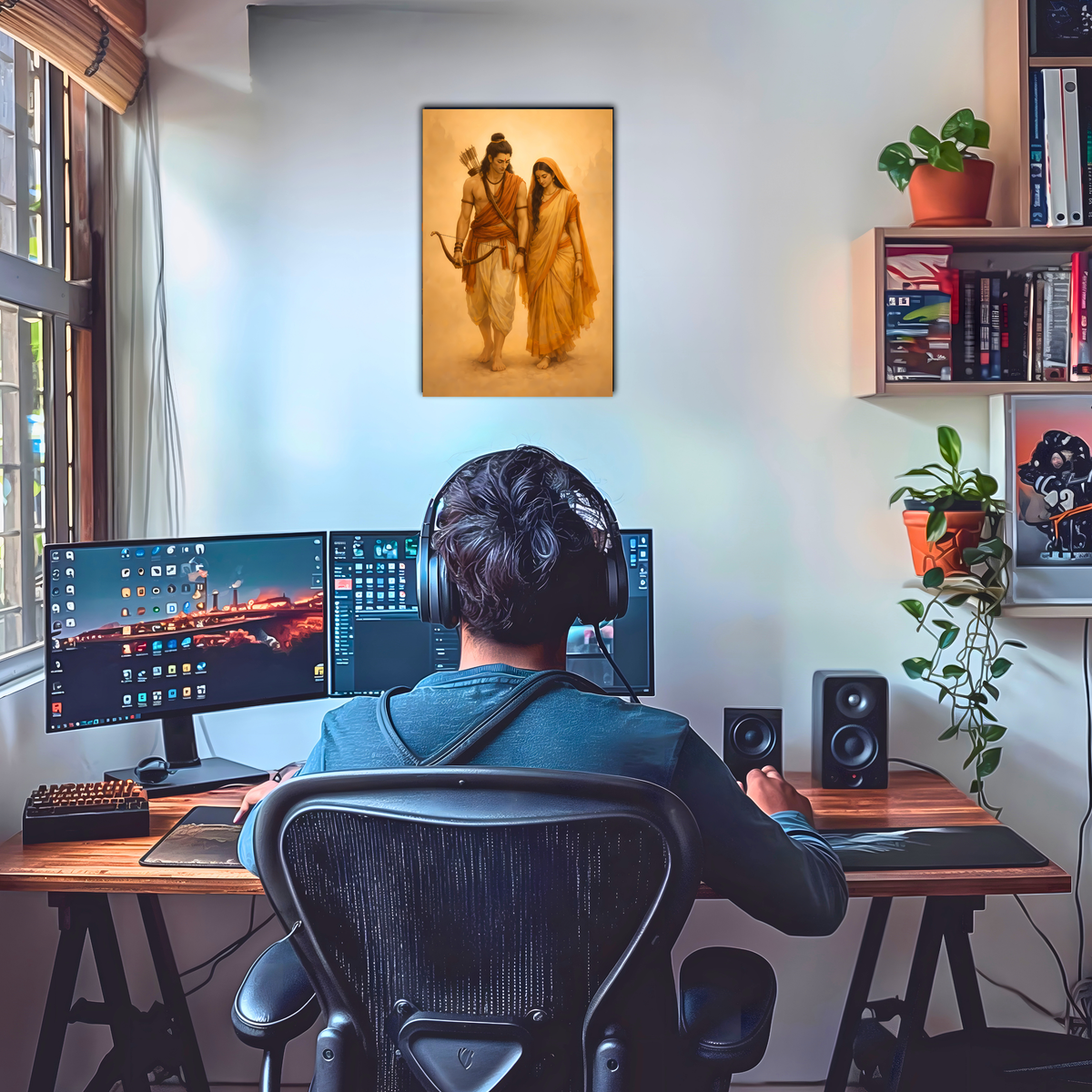 Ram Sita Wall Poster – Vanvas, view 4 | Bharatvarsh Arts