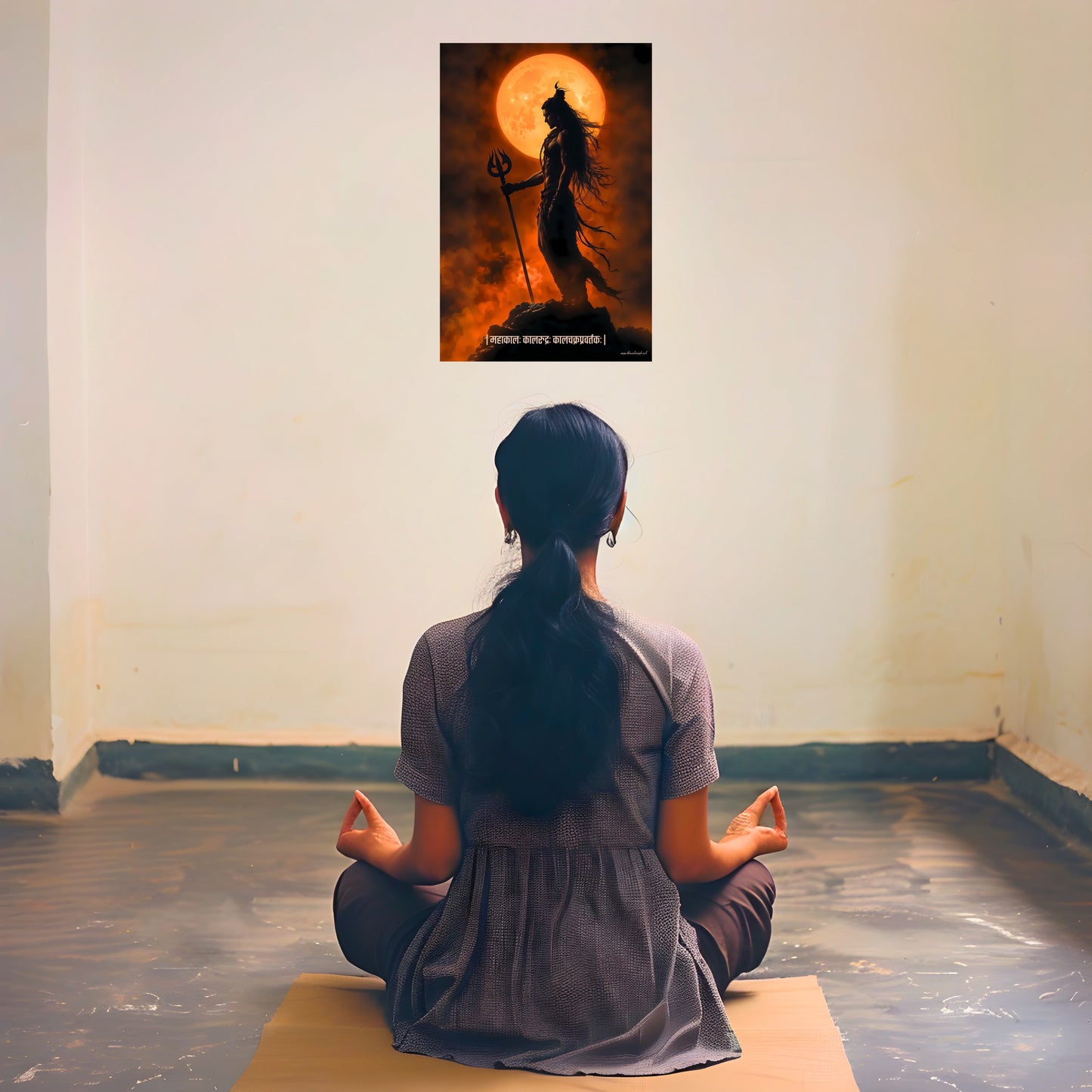 The "महाकालः कालरुद्रः" Shiva Poster | 8K | Premium Glossy - Bharatvarsh Arts--Wall Poster Sets - Buy Indian Spiritual, Mythology, Gods, Warrior Wall Art - For Living Room, Decor