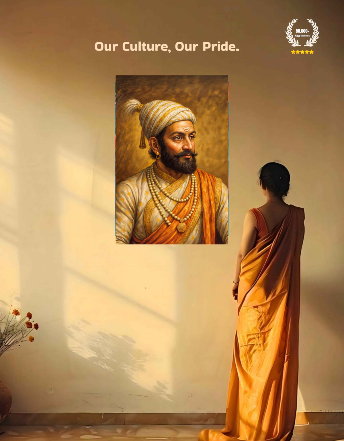 Chhatrapati Shivaji Maharaj Large Wall Poster – view 5 | Bharatvarsh Arts