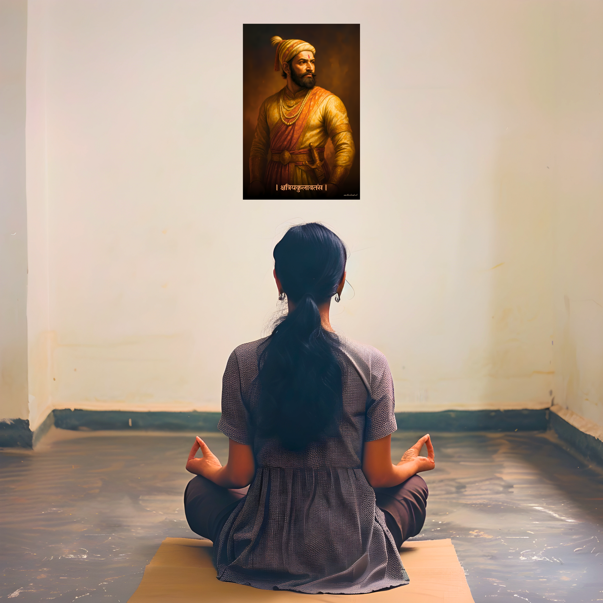 The '| क्षत्रियकुलावतंस |' Chatrapati Shivaji Maharaj Portrait Wall Poster | 8K | Premium Glossy