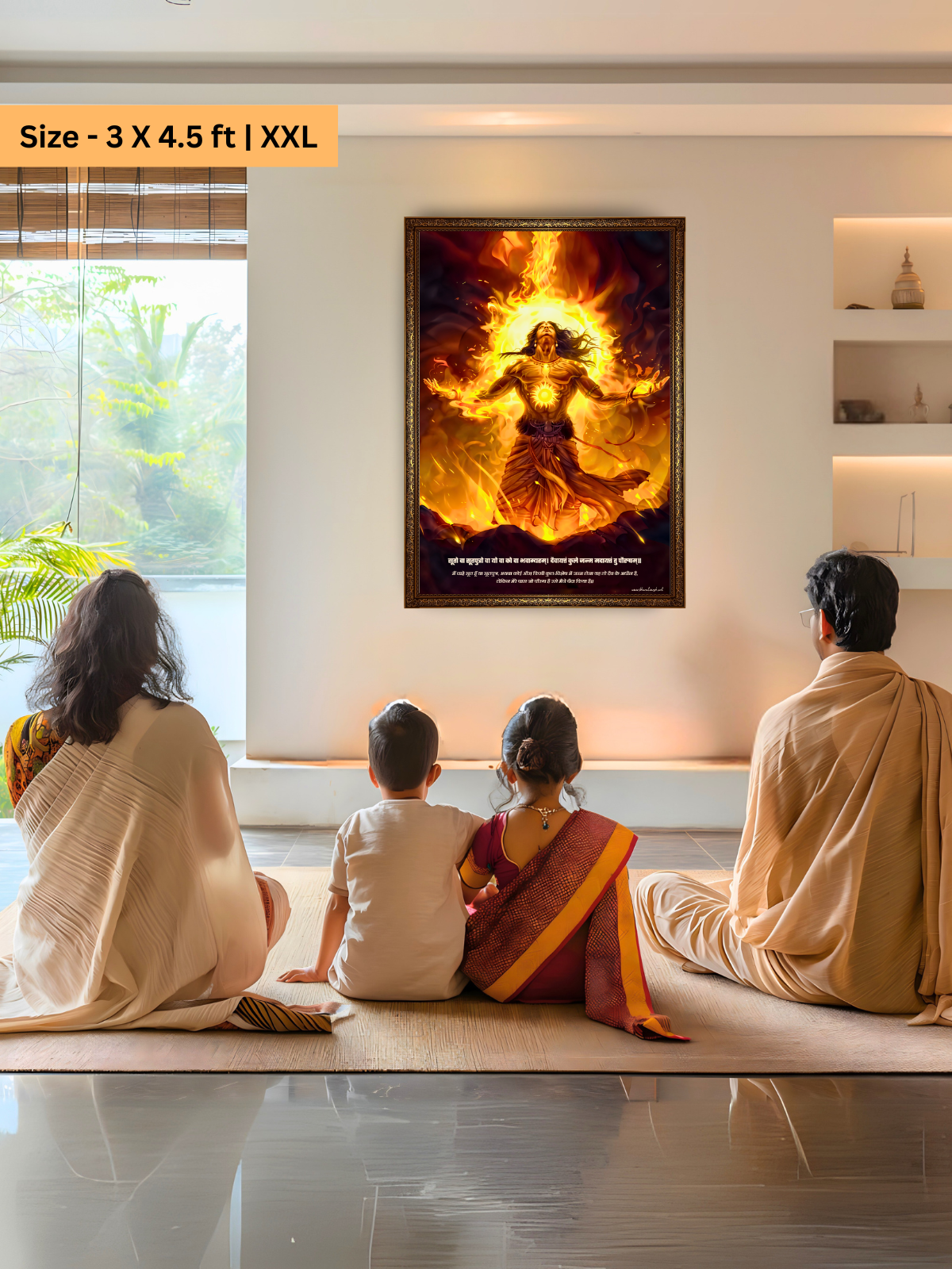 The "सूर्यपुत्र" Suryaputra Karna Wall Frame | Premium Quality - Bharatvarsh Arts--Wall Poster Sets - Buy Indian Spiritual, Mythology, Gods, Warrior Wall Art - For Living Room, Decor