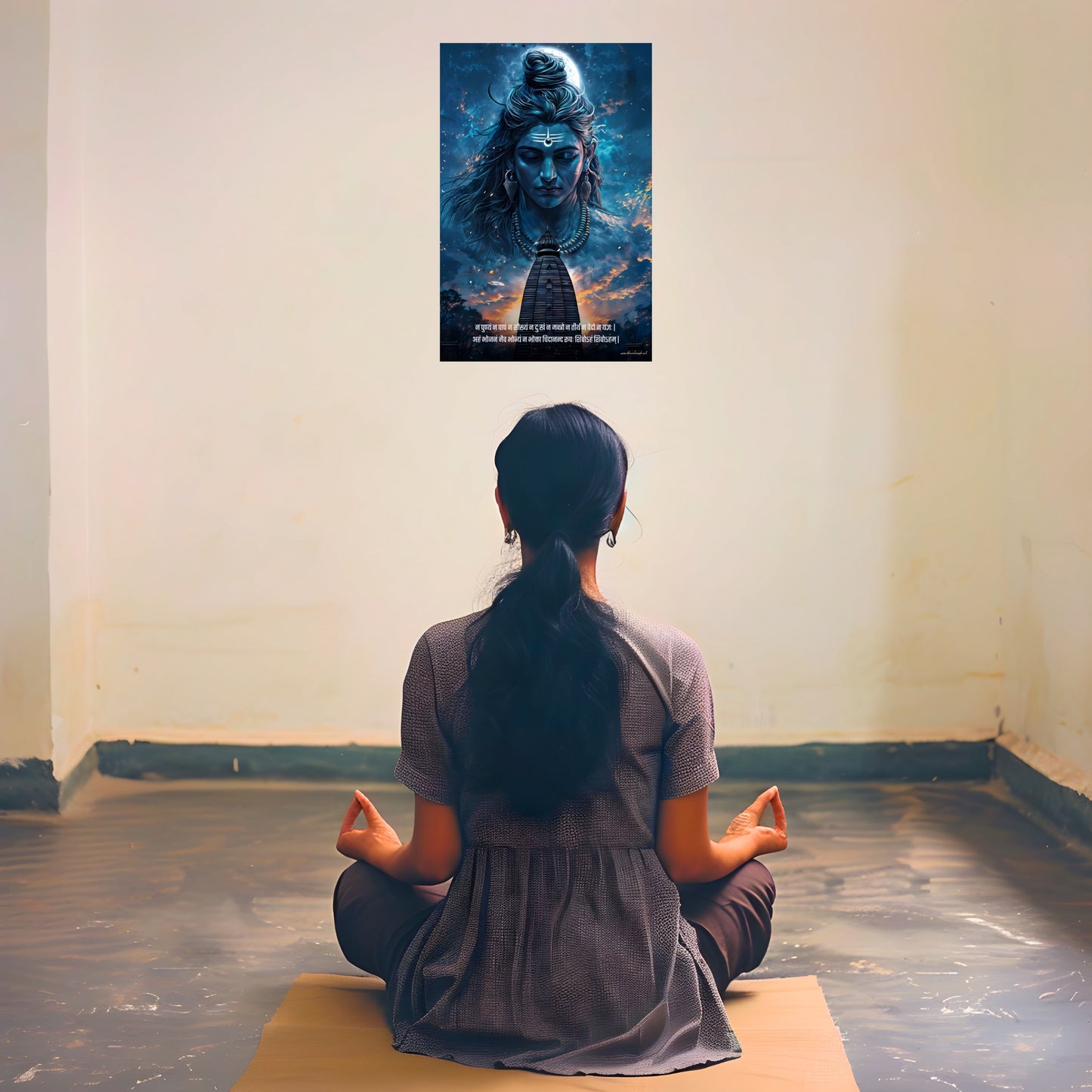 TEST - The "न पुण्यं न पापं" Lord Shiva Poster | 8K | Premium Glossy - Bharatvarsh Arts--Wall Poster Sets - Buy Indian Spiritual, Mythology, Gods, Warrior Wall Art - For Living Room, Decor