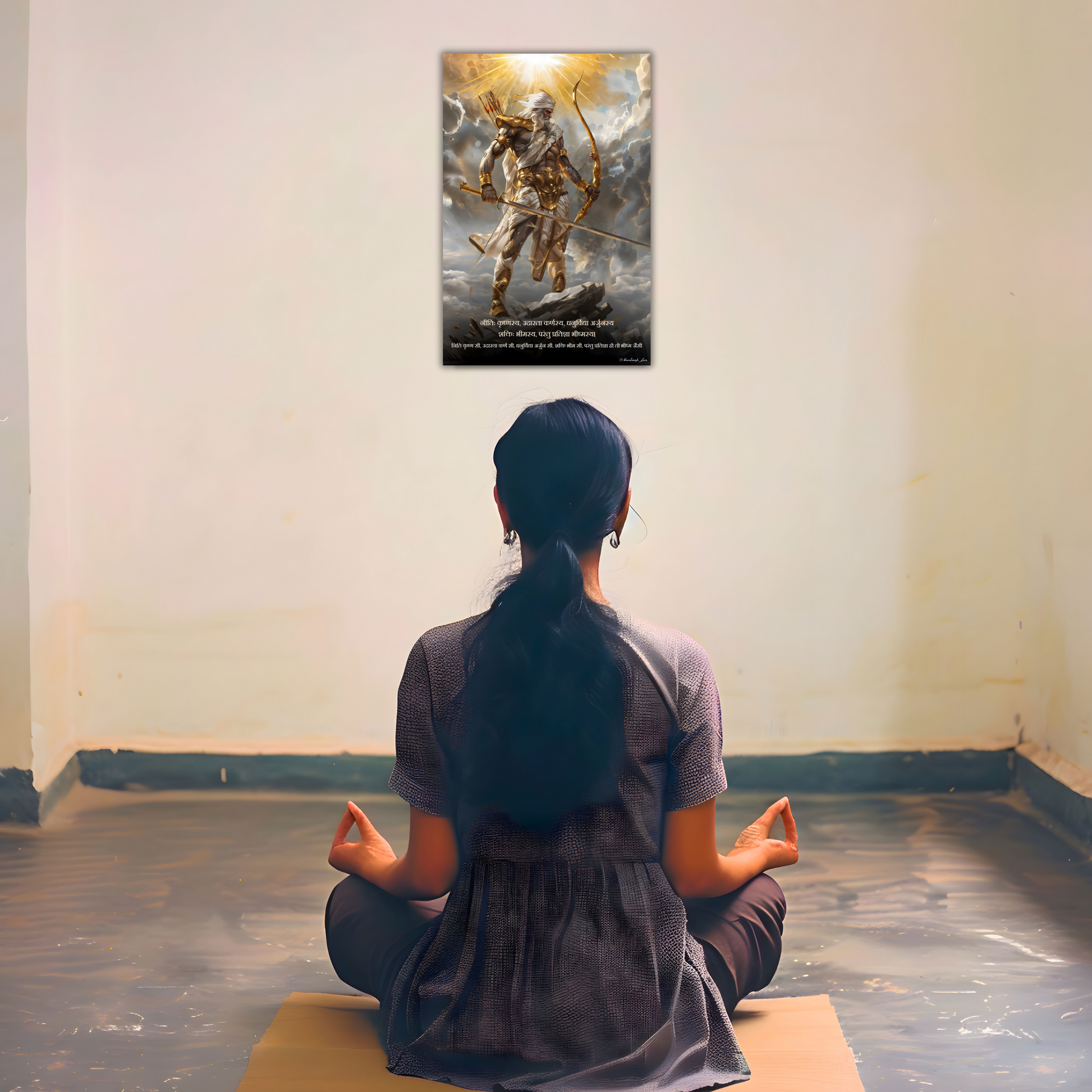 The Bhishma Pitamah 'प्रतिज्ञा भीष्मस्य' Poster | 8K | Premium Glossy - Bharatvarsh Arts--Wall Poster Sets - Buy Indian Spiritual, Mythology, Gods, Warrior Wall Art - For Living Room, Decor
