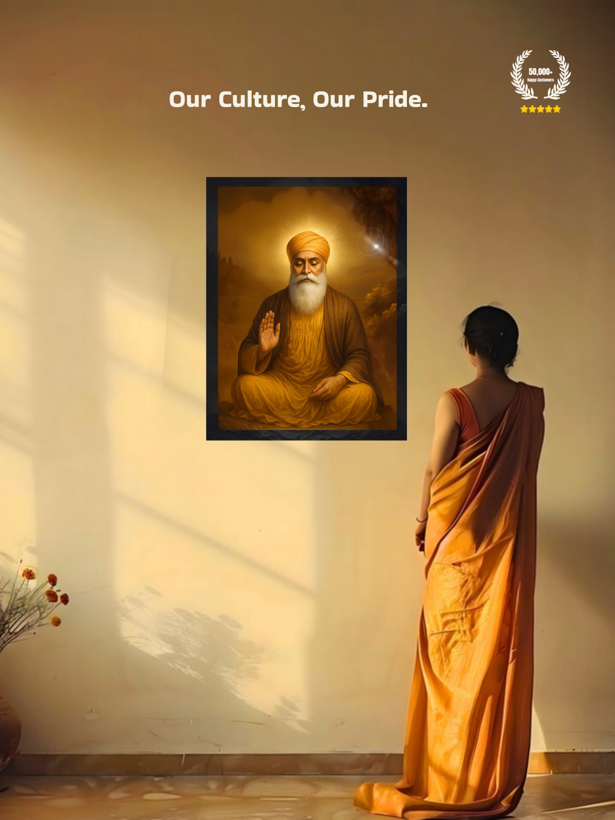Guru Nanak Ji Wall Frame – view 6 | Bharatvarsh Arts