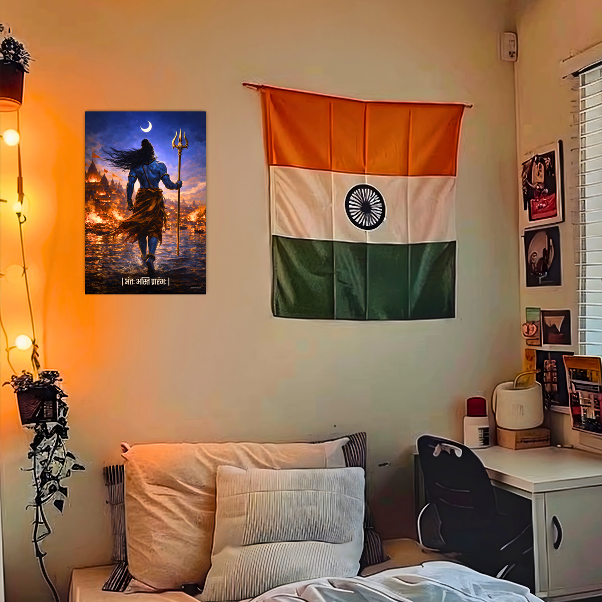 Lord Shiva Wall Poster – ‘अंतः अस्ति प्रारंभः’, Kashi, view 6 | Bharatvarsh Arts