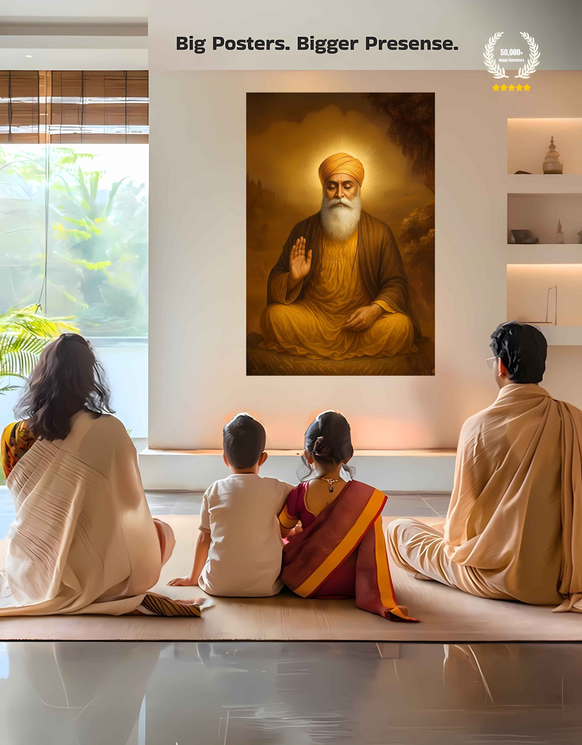 The Guru Nanak Ji Large Wall Poster | 8K | Premium Glossy