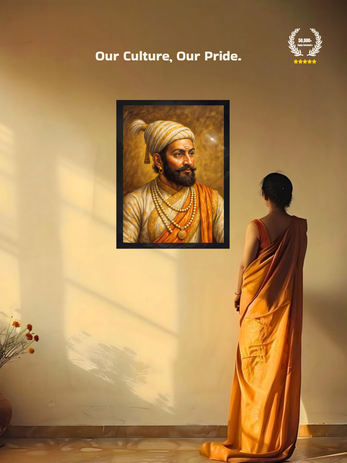 Chhatrapati Shivaji Maharaj Wall Frame – view 6 | Bharatvarsh Arts