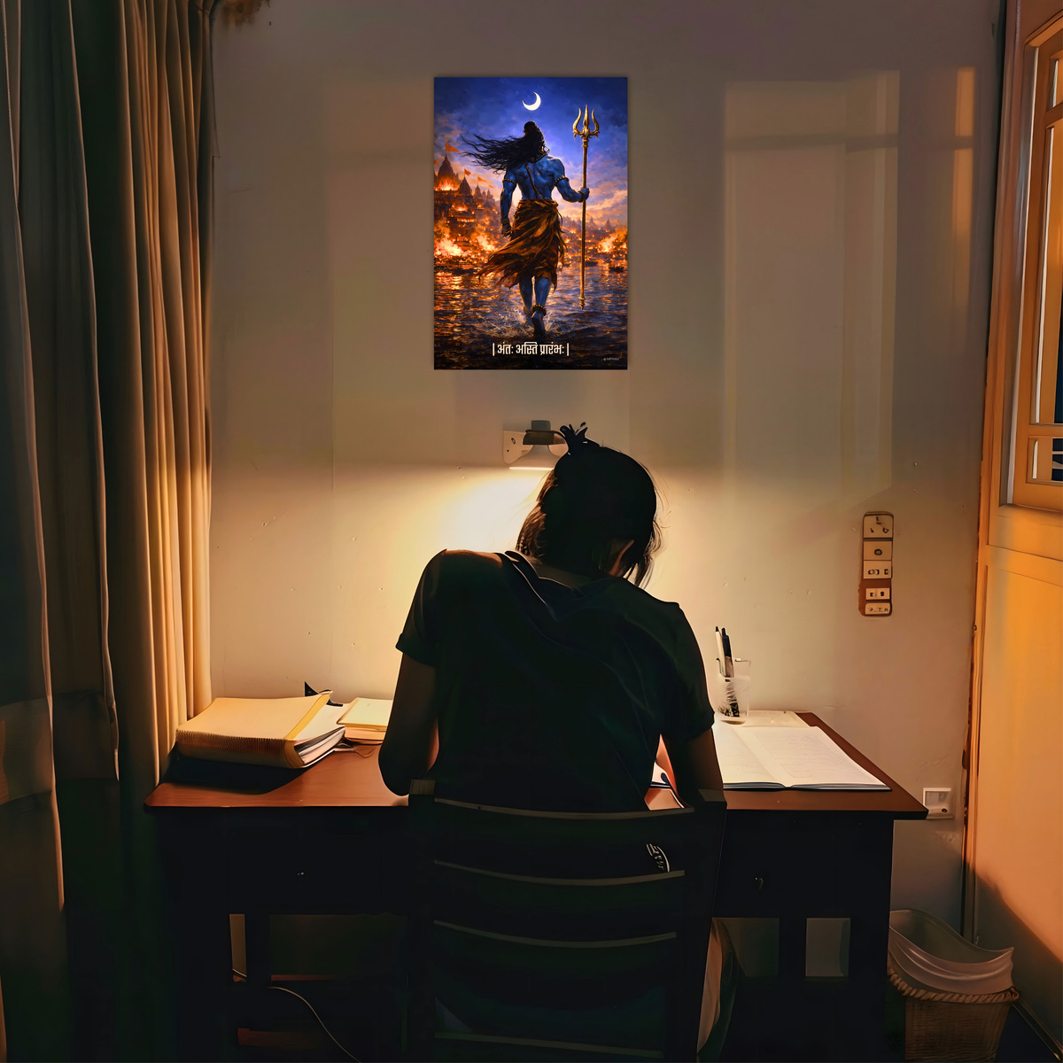 Lord Shiva Wall Poster – ‘अंतः अस्ति प्रारंभः’, Kashi, view 7 | Bharatvarsh Arts