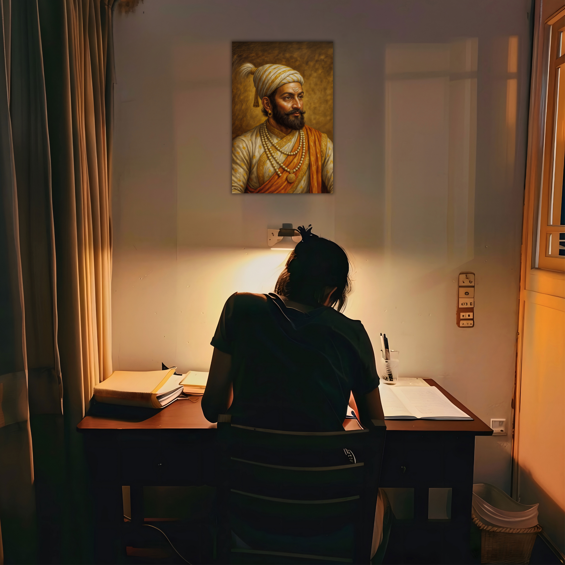 The Chatrapati Shivaji Maharaj Wall Poster | 8K | Premium Glossy - Bharatvarsh Arts--Wall Poster Sets - Buy Indian Spiritual, Mythology, Gods, Warrior Wall Art - For Living Room, Decor