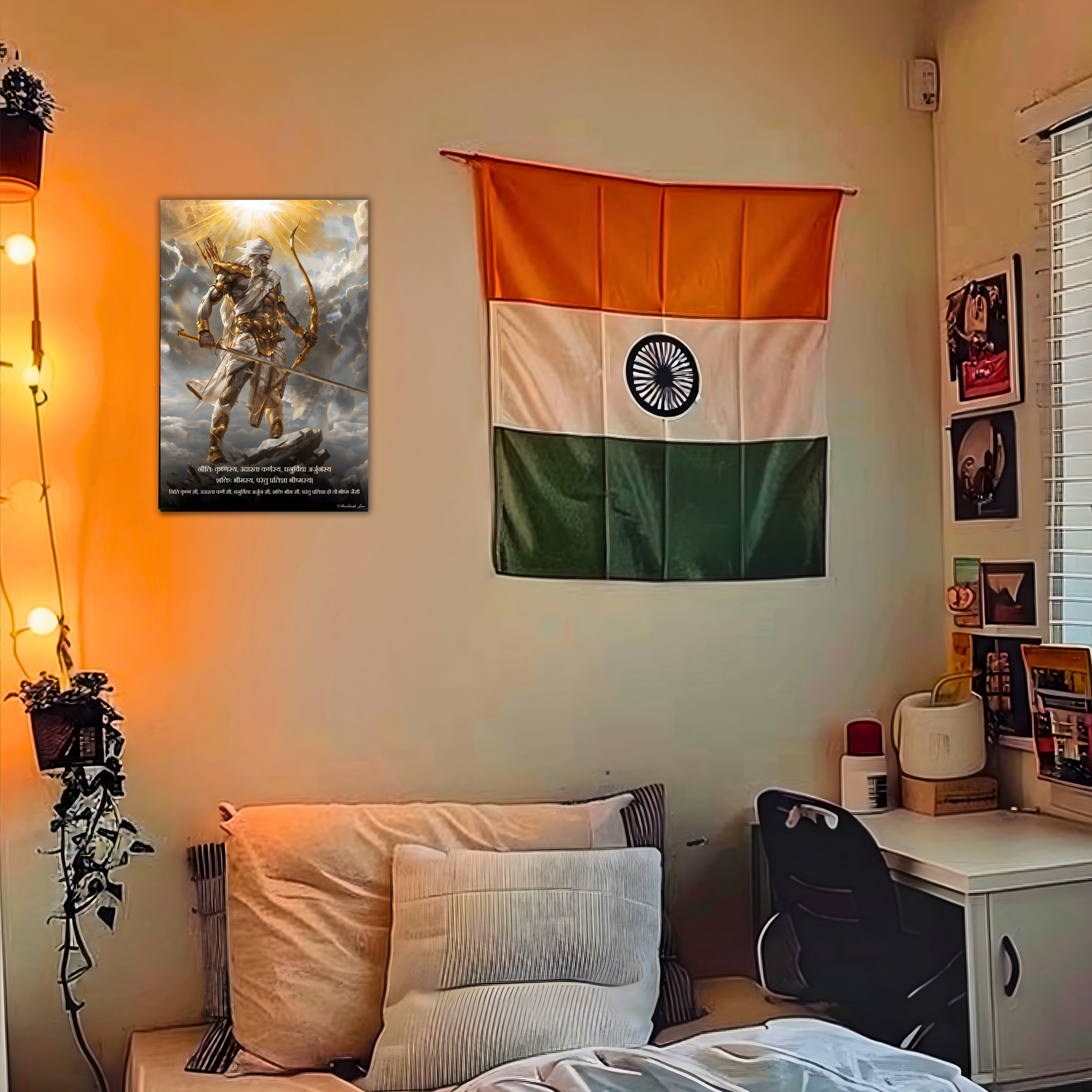 The Bhishma Pitamah 'प्रतिज्ञा भीष्मस्य' Poster | 8K | Premium Glossy - Bharatvarsh Arts--Wall Poster Sets - Buy Indian Spiritual, Mythology, Gods, Warrior Wall Art - For Living Room, Decor