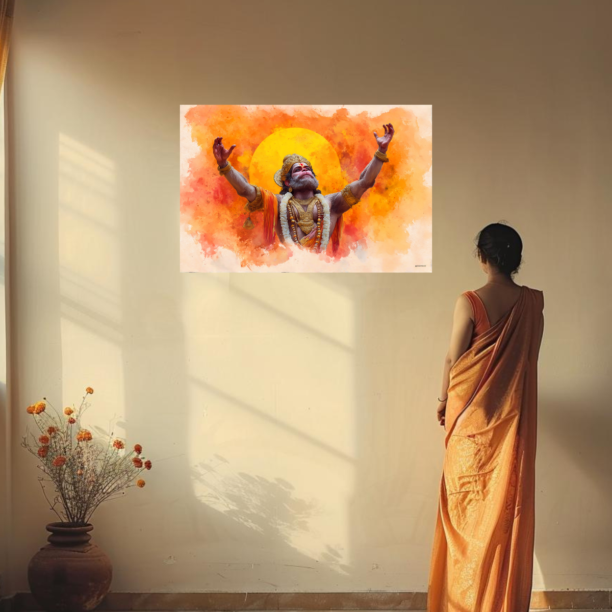 Lord Hanuman Wall Poster – Dada Landscape, view 7 | Bharatvarsh Arts