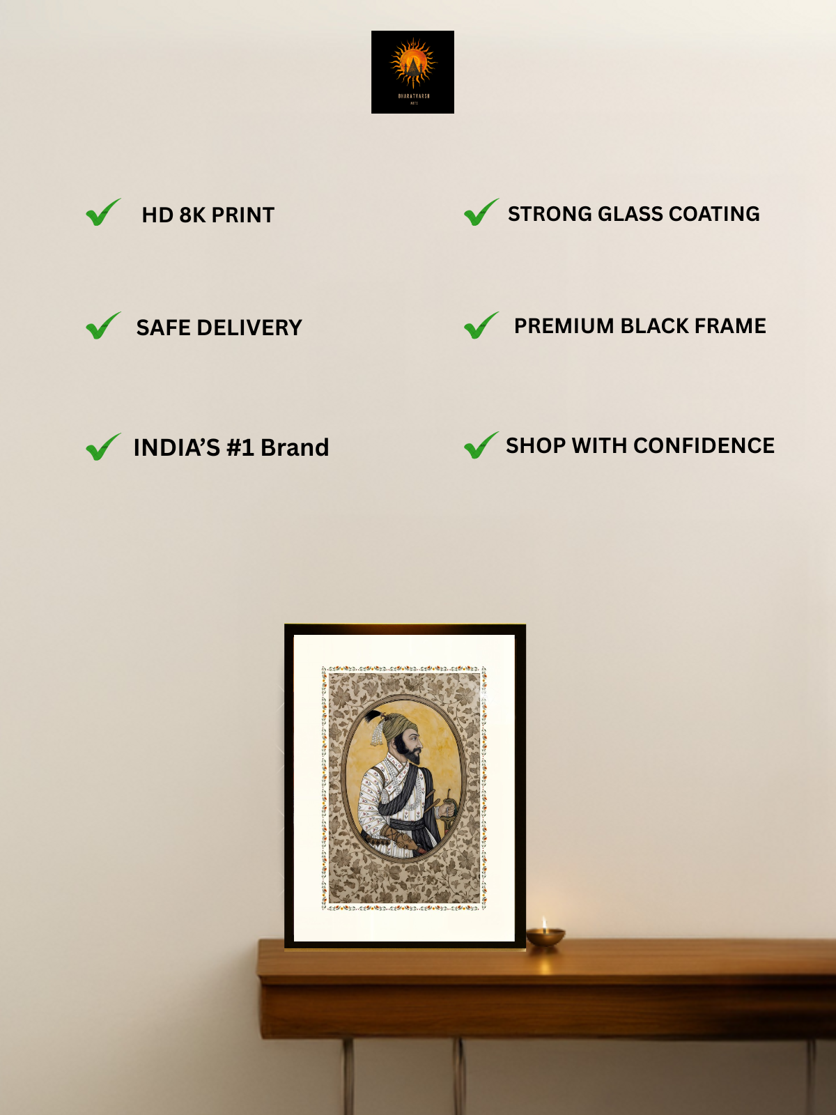 The Historic Chatrapati Shivaji Maharaj Wall Frame | Premium Quality