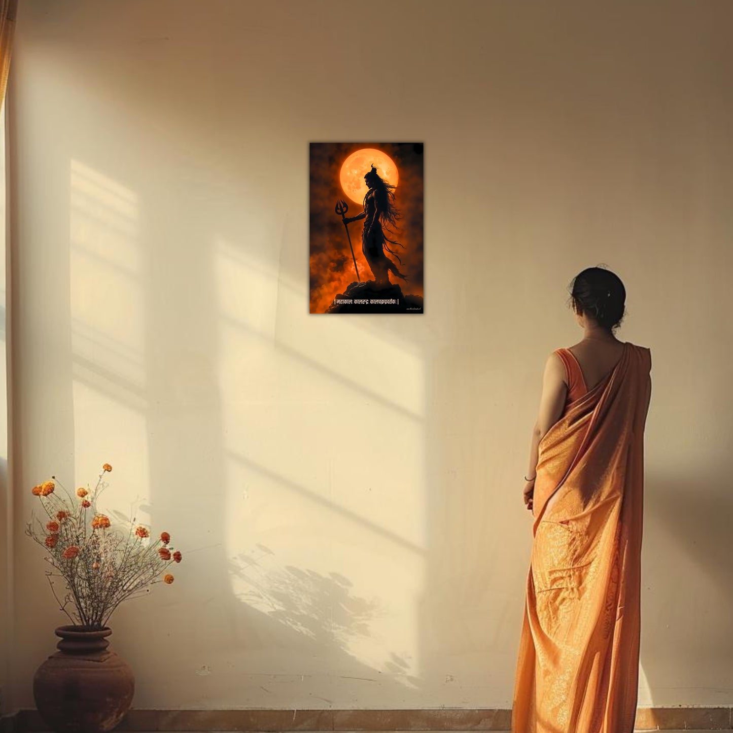 The "महाकालः कालरुद्रः" Shiva Poster | 8K | Premium Glossy - Bharatvarsh Arts--Wall Poster Sets - Buy Indian Spiritual, Mythology, Gods, Warrior Wall Art - For Living Room, Decor