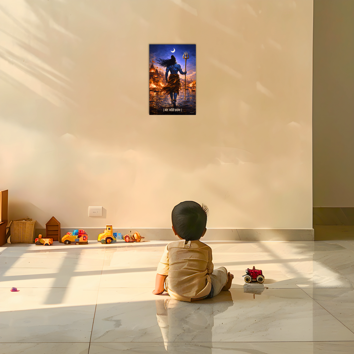 Lord Shiva Wall Poster – ‘अंतः अस्ति प्रारंभः’, Kashi, view 8 | Bharatvarsh Arts