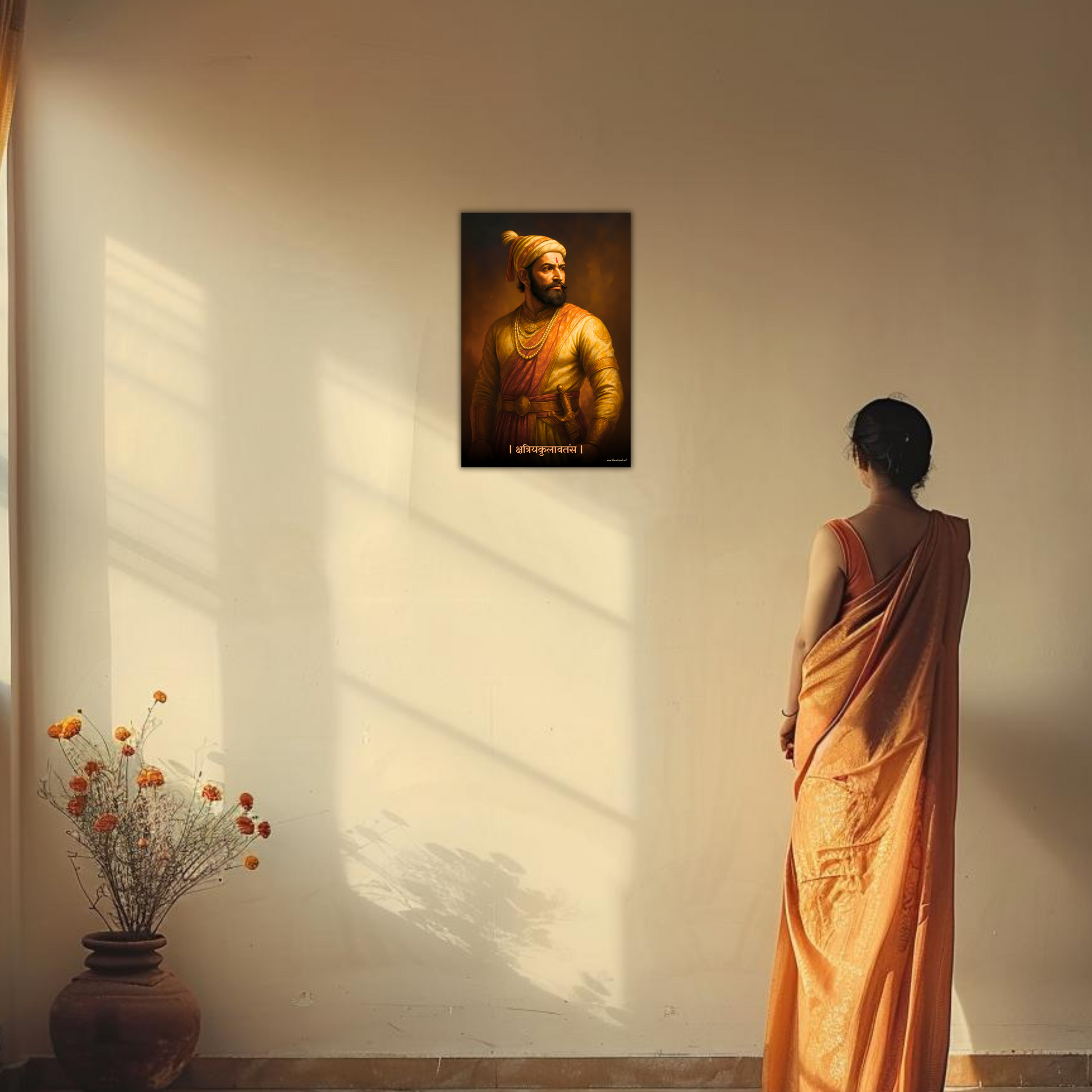 The '| क्षत्रियकुलावतंस |' Chatrapati Shivaji Maharaj Portrait Wall Poster | 8K | Premium Glossy