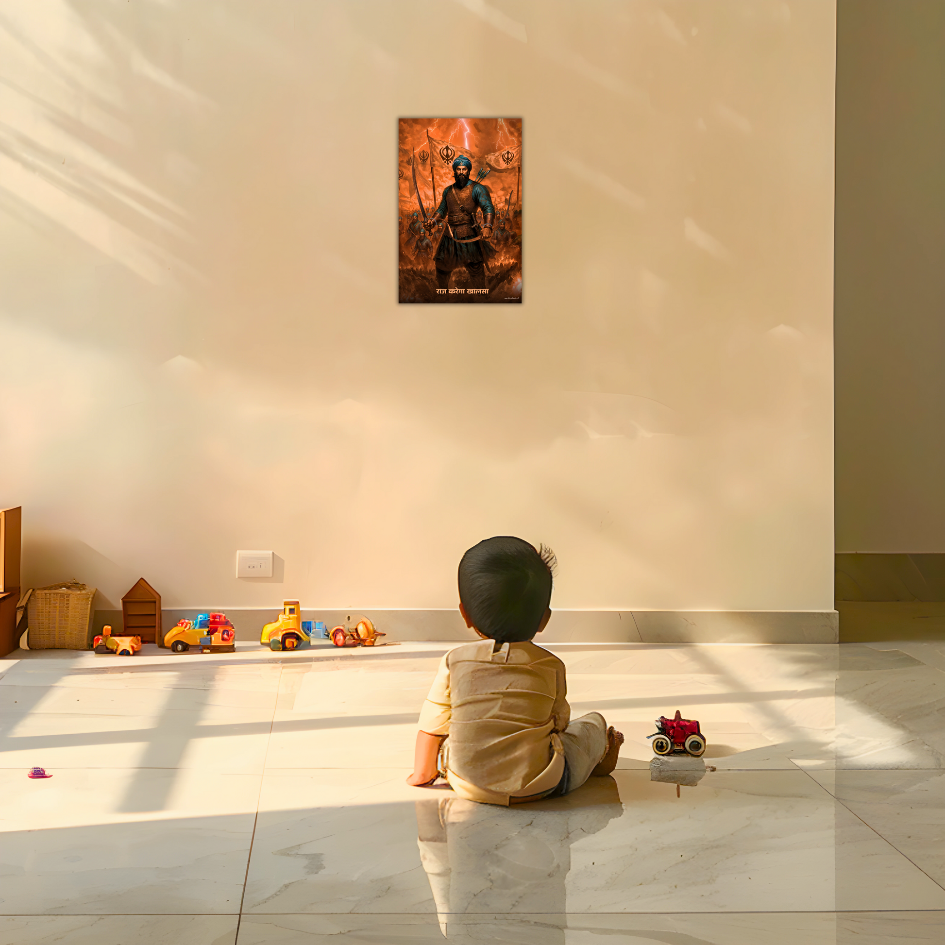 The 'राज करेगा खालसा' Baba Bahadur Singh Ji Poster | 8K | Premium Glossy
