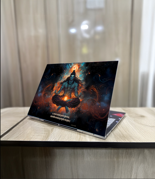 The Cosmic Shiva Laptop Skin |  Premium Glossy - Bharatvarsh Arts--Wall Poster Sets - Buy Indian Spiritual, Mythology, Gods, Warrior Wall Art - For Living Room, Decor