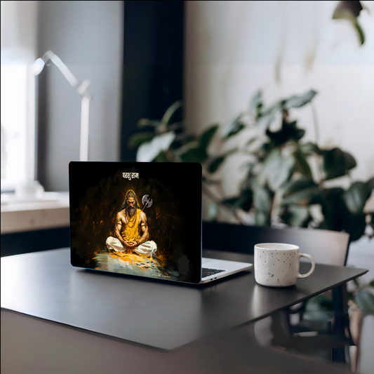 The Parshuram Meditation Laptop Skin |  Premium Glossy - Bharatvarsh Arts--Wall Poster Sets - Buy Indian Spiritual, Mythology, Gods, Warrior Wall Art - For Living Room, Decor
