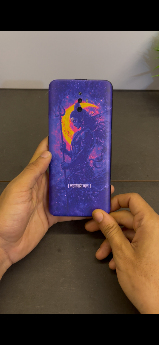 The "महादेवाय नमः" Shivji Mobile Skin | Premium UV Print | Matte Finish