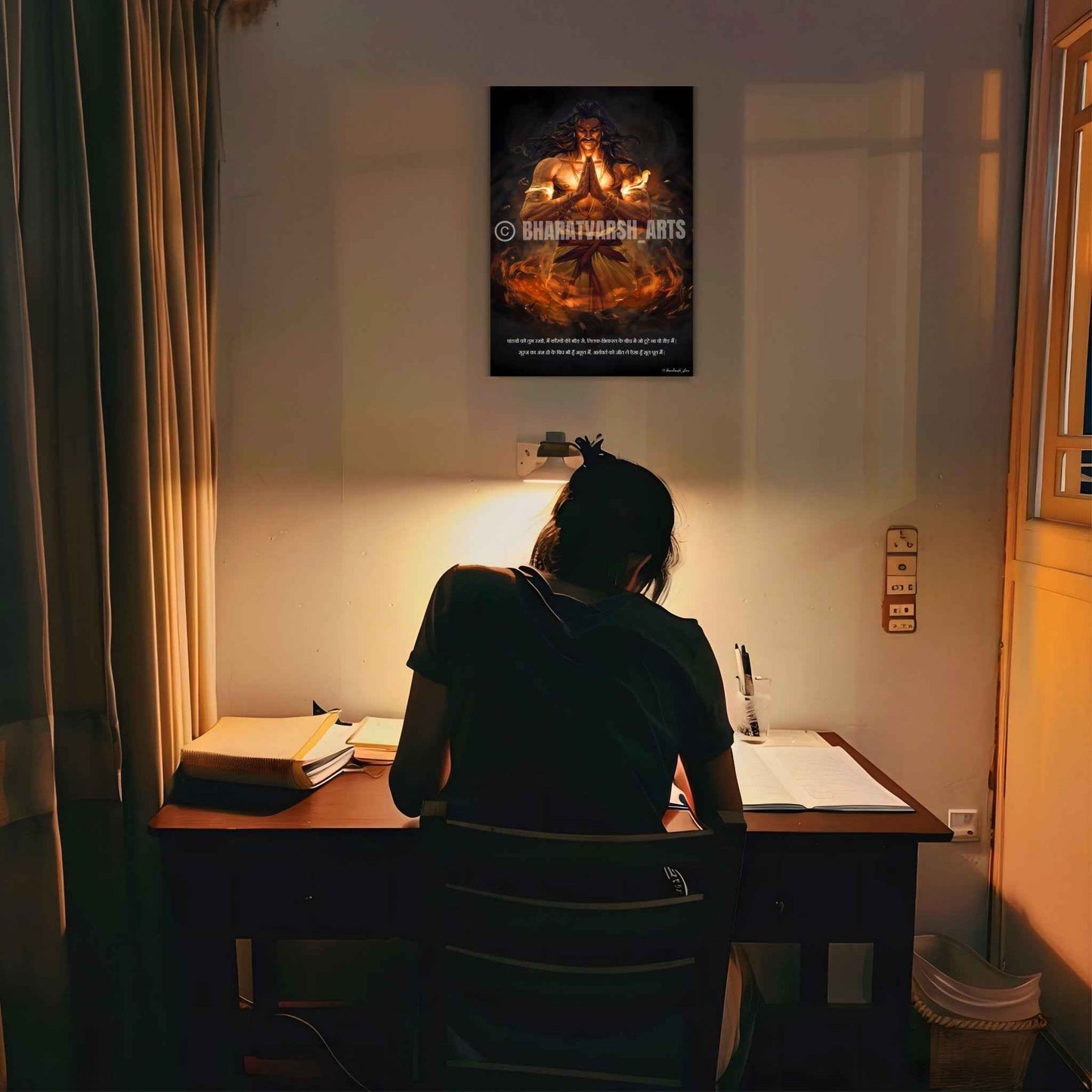 The "मृत्युंजय" Mrutyunjay Karna Poster | 8K | Premium Glossy - Bharatvarsh Arts--Wall Poster Sets - Buy Indian Spiritual, Mythology, Gods, Warrior Wall Art - For Living Room, Decor