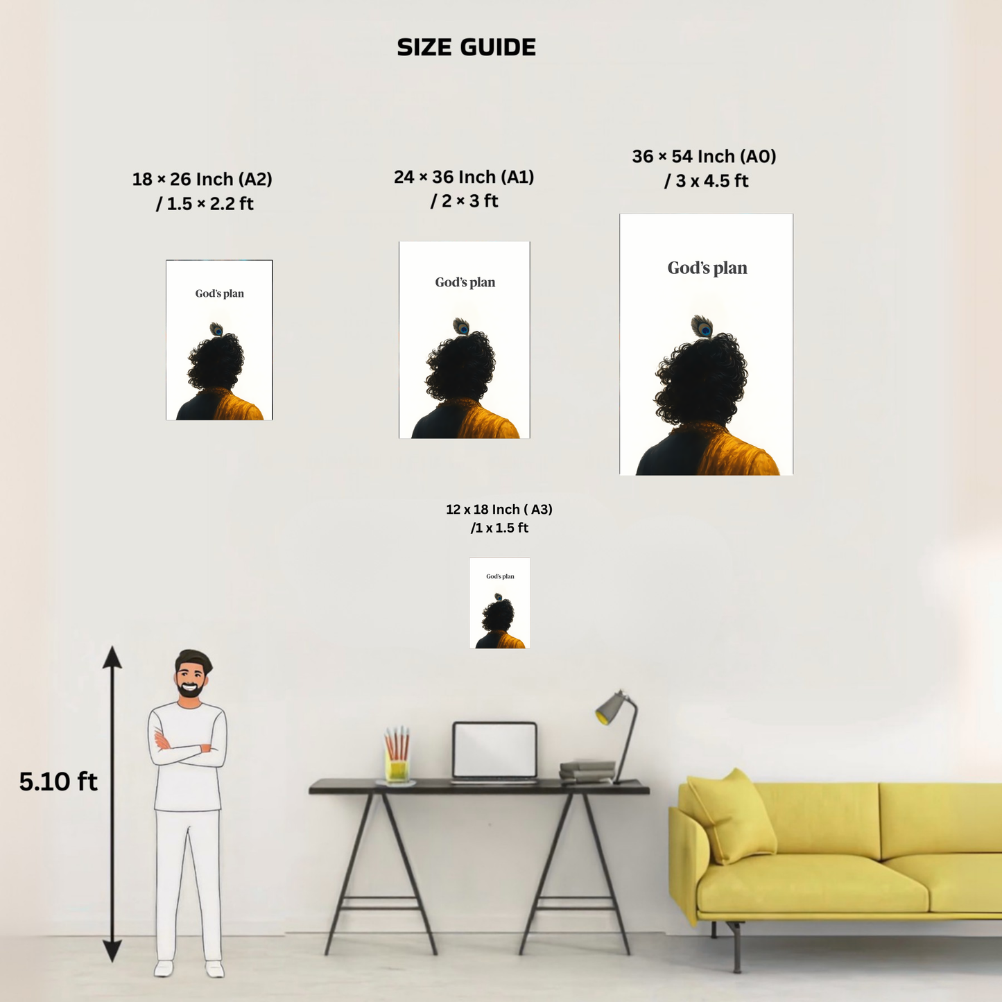 The God's Plan Krishna Aesthatic Poster | 8K | Premium Glossy