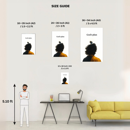 The God's Plan Krishna Aesthatic Poster | 8K | Premium Glossy