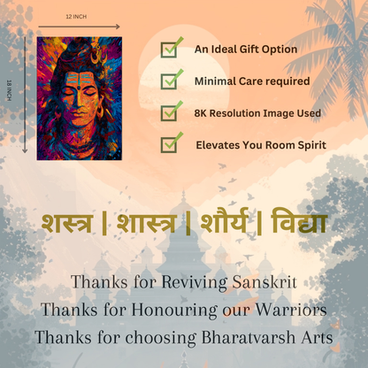 The Lord Shiva Multicolor Aesthetic Poster | 8K | Premium Glossy