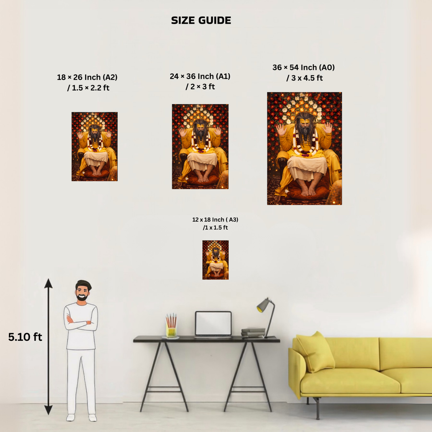 The Shree Premanand Maharaj Poster | 8K | Premium Glossy