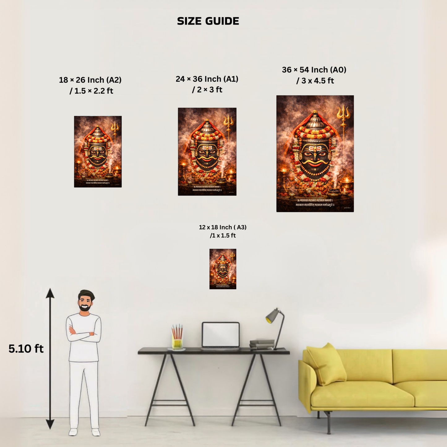 The 'ॐ महाकाल महाकाय' Ujjain Mahakal Poster | 8K | Premium Glossy