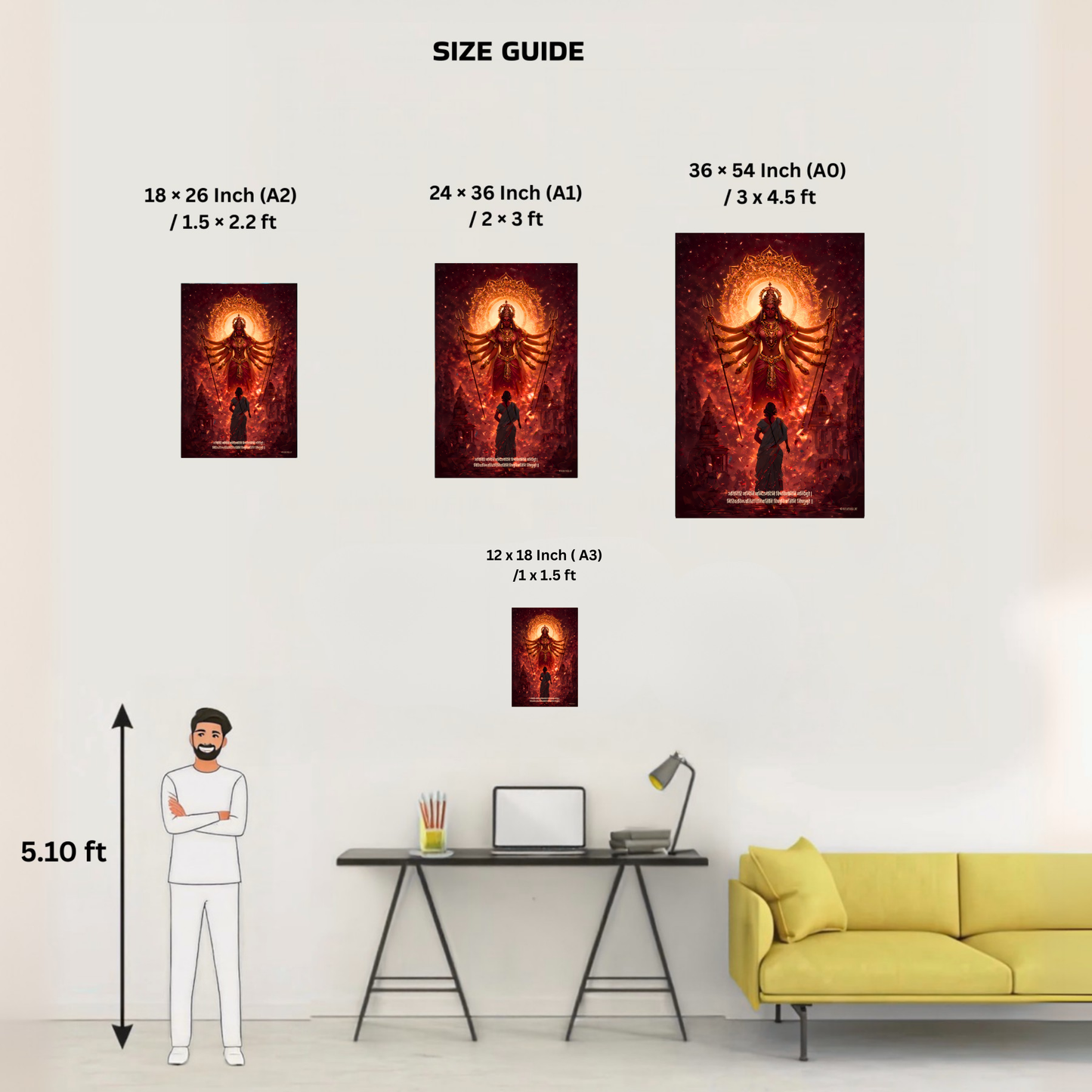 The "अयि गिरिनंदिनि" Durga Mata Poster | 8K | Premium Glossy