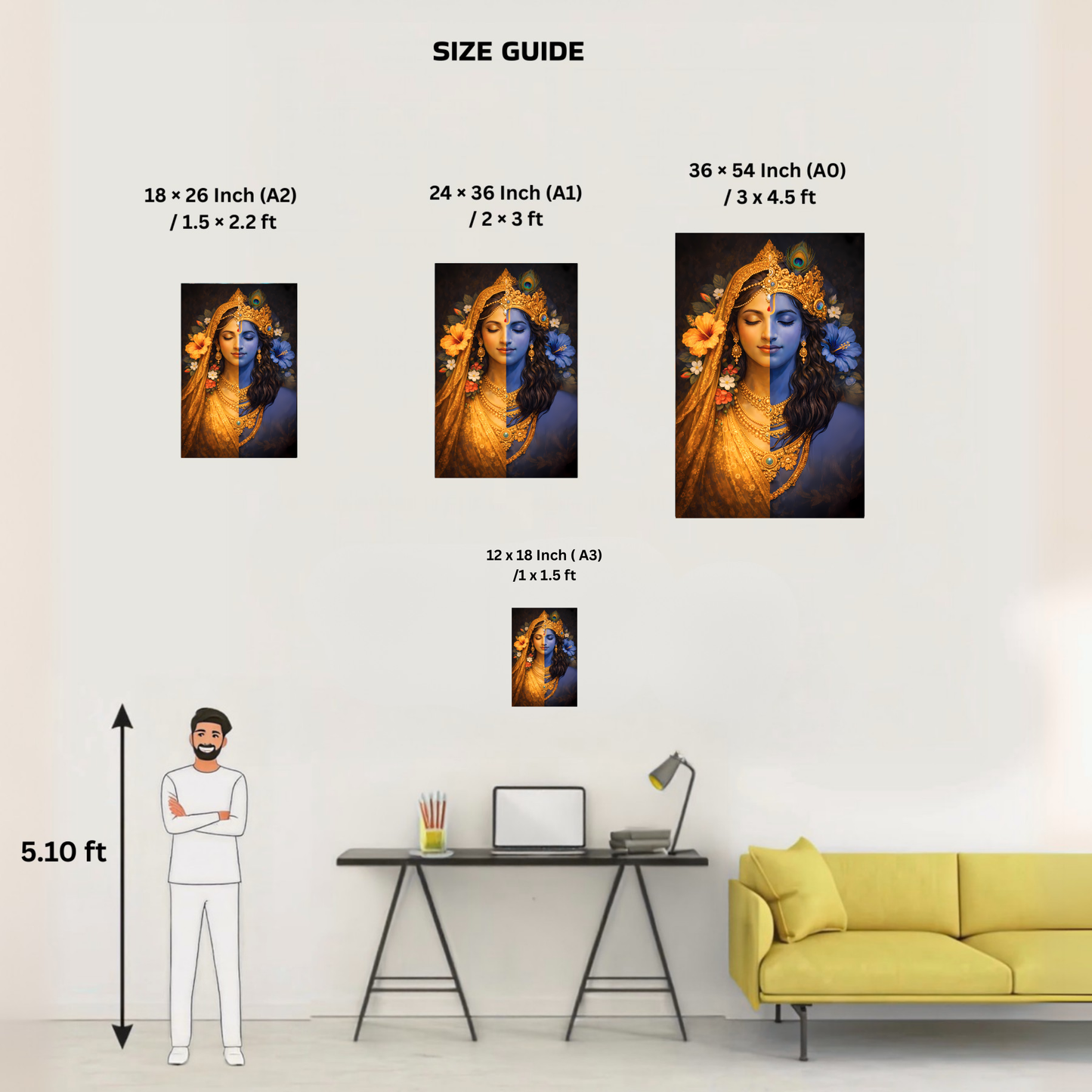 The Radha Krishna Poster | 8K | Premium Glossy